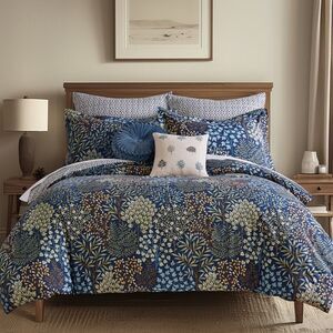 Levtex home ENGLISH FOREST DUVET COVER SET blue full/queen NWT in packaging